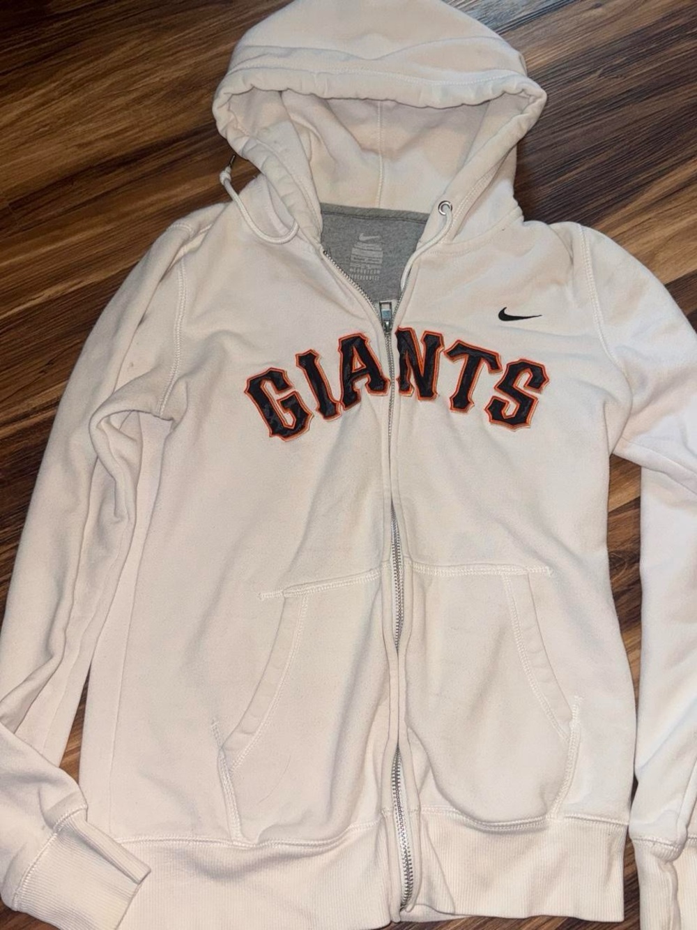 Nike White Giants Zip-Up Hoodie Jacket